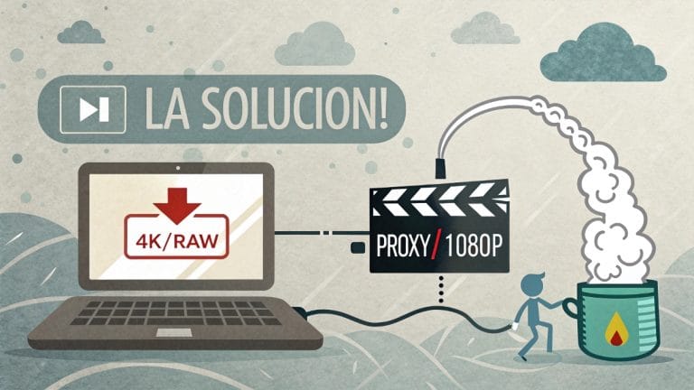 Guía sobre cómo usar archivos proxy para editar vídeo 4K sin lentitud.