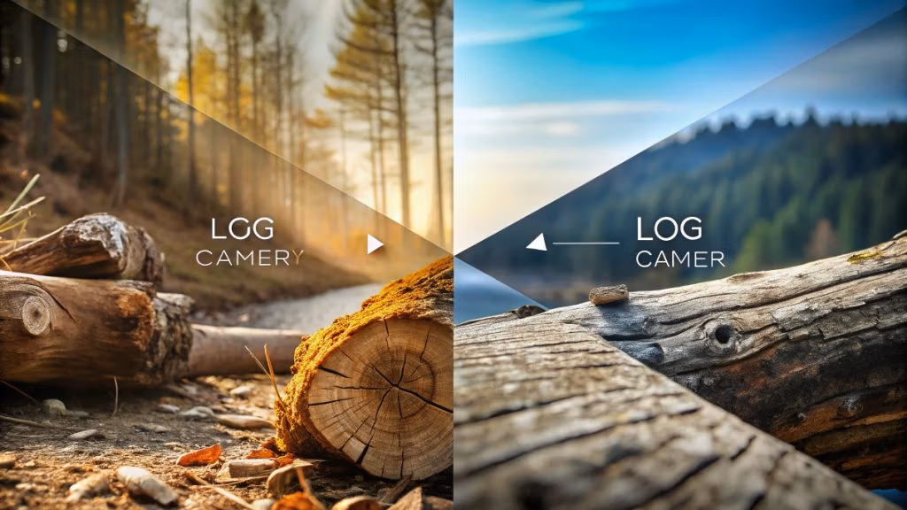 Grabar en LOG: ¿Qué Es y Por Qué Mejora Tu Color? 2 Comparativa visual de una imagen grabada en perfil LOG antes y después del procesado.