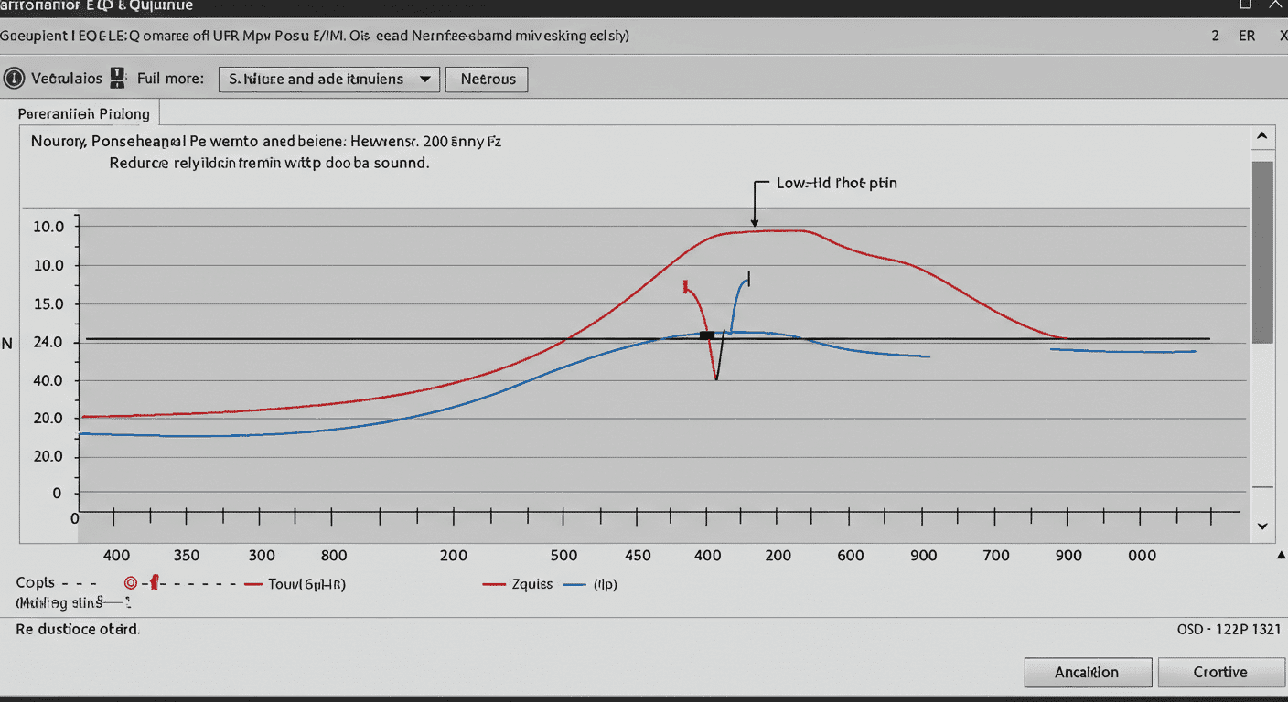 EQ configuration to reduce audio reverb